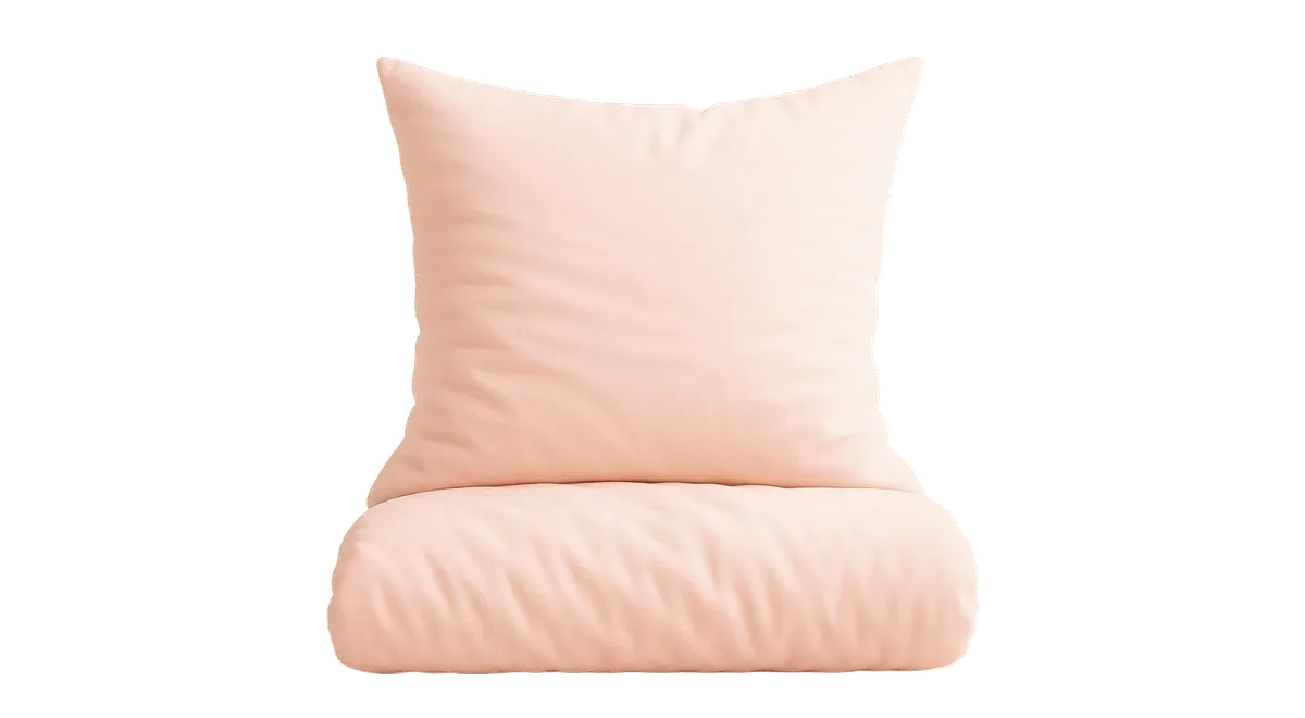 Percale sengetøj Nude fra Bahne, rosa