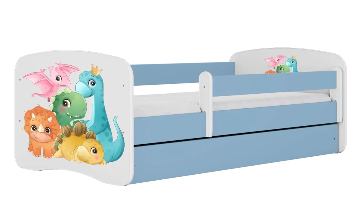KOCOT KIDS Seng babydreams blue tiny dinos uden skuffe med madras fra Boboonline.dk, blå