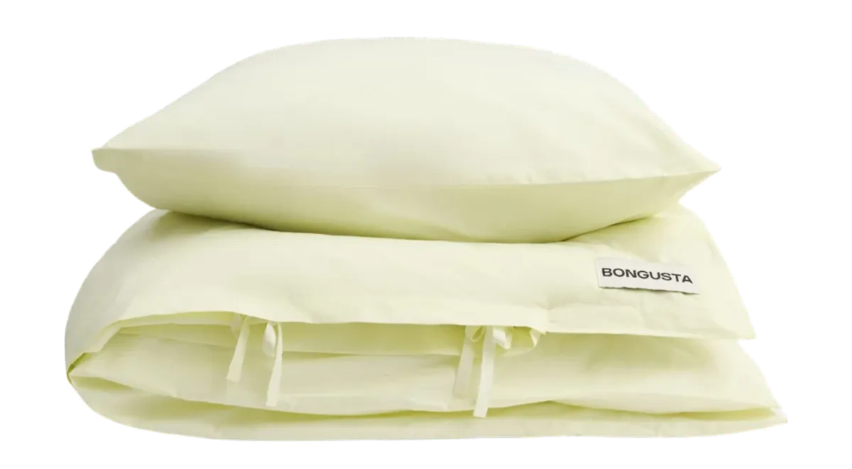 Percale sengesæt Lemon sorbet fra Bahne, gul