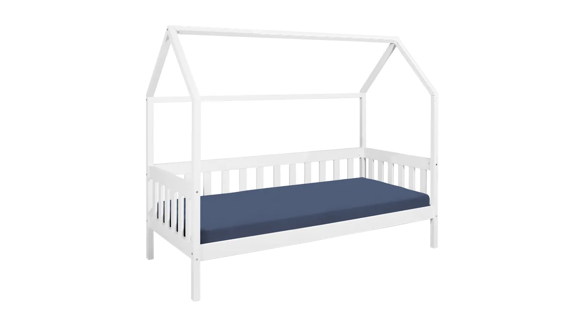 NORDIC LIVING COLLECTION Funky House juniorseng hvid fyrretræ fra Boboonline.dk