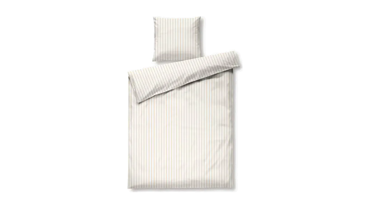 Juna Soft Sengetøj Karamel/off-white fra Erling Christensen Møbler