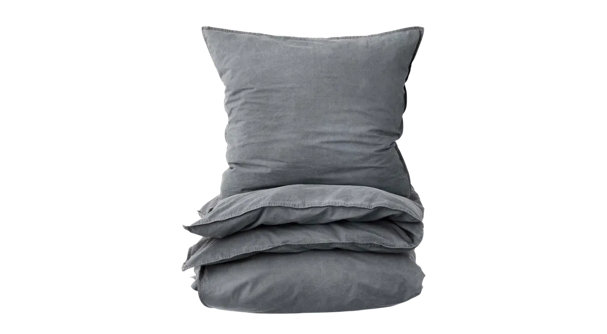 Curly Percale sengesæt fra Bahne, blå