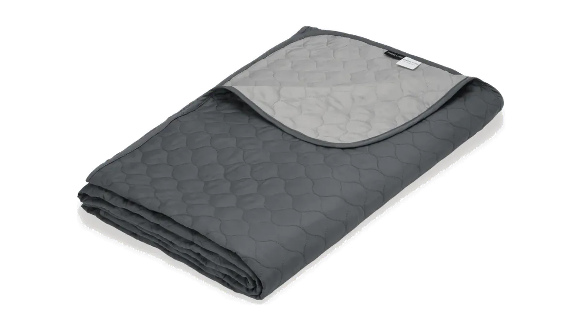 Bambus sengetæppe fra Wonder Living, dark grey/light grey
