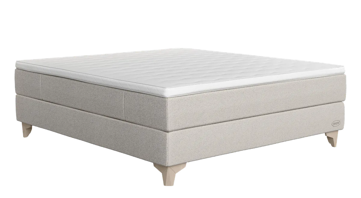 Jensen Prestige kontinental inkl. topmadras fra Møbler.dk, beige