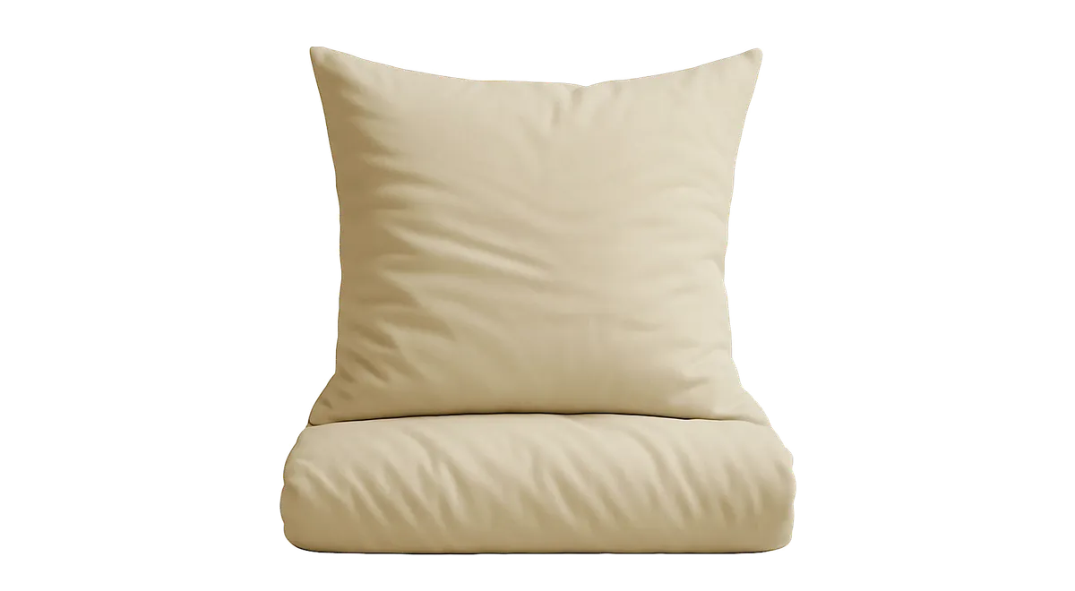 Percale sengetøj, Mud fra Bahne, beige