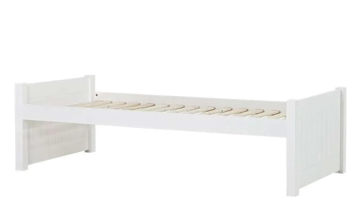 Hoppekids NOAH DELUXE Juniorseng 2 Mellem Gavle fra Loukrudt, hvid