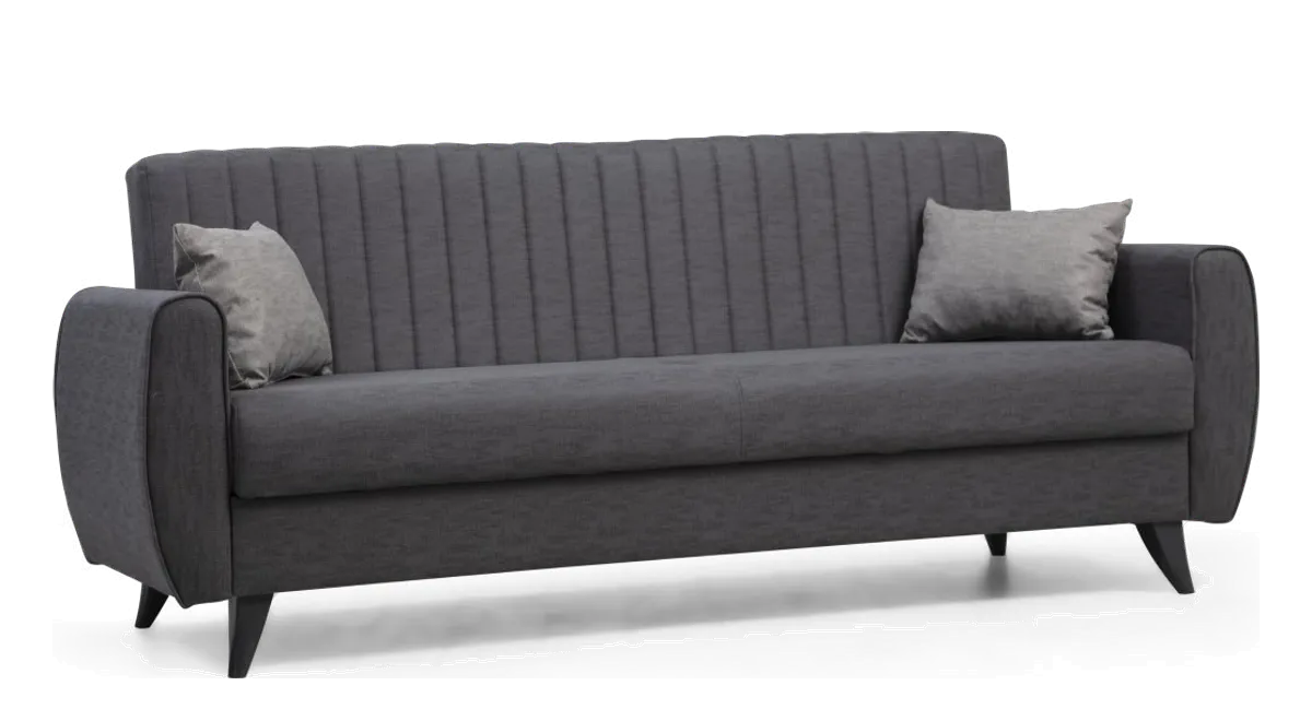 NORDVÄRK Alkon 3 pers. sovesofa mørkegrå stof og plast fra Boboonline.dk, grå