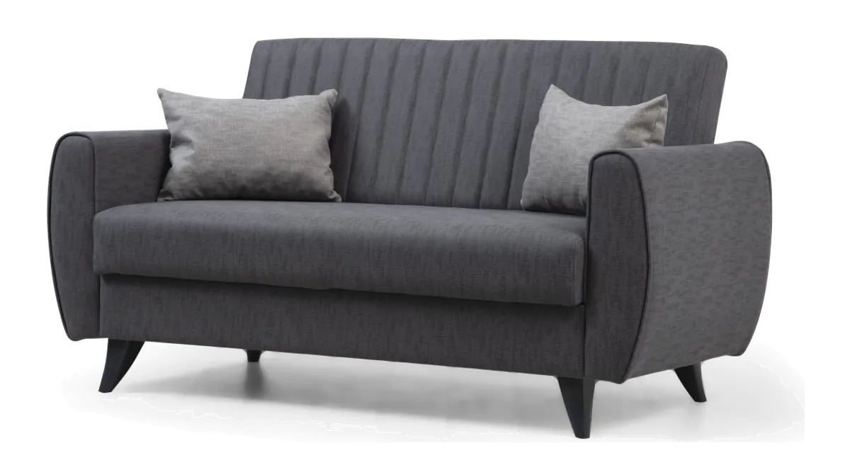 NORDVÄRK Alkon 2 pers. sovesofa mørkegrå stof og plast fra Boboonline.dk, grå