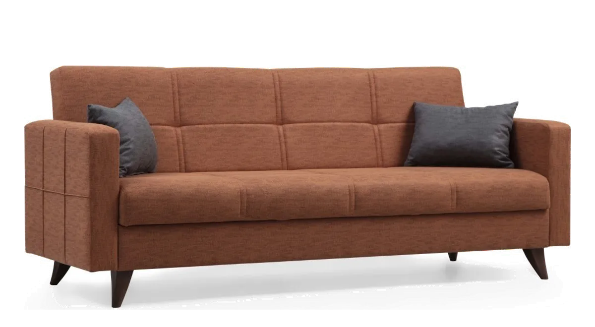 NORDVÄRK Polya 3 pers. sovesofa fliserød stof og plast fra Boboonline.dk, rød