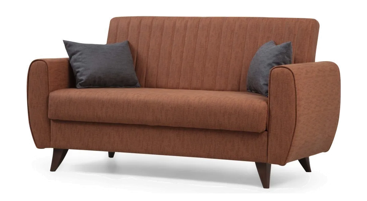 NORDVÄRK Alkon 2 pers. sovesofa fliserød stof og plast fra Boboonline.dk, rød