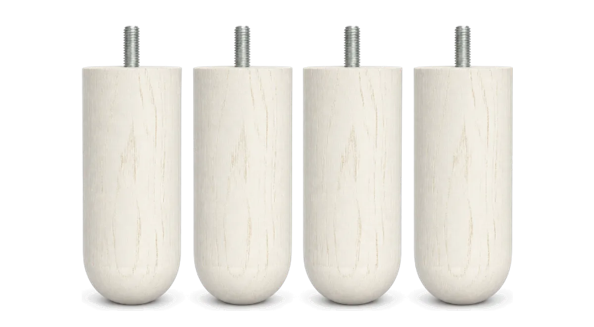 Spherical Oak White wash sengeben 12cm fra Erling Christensen Møbler