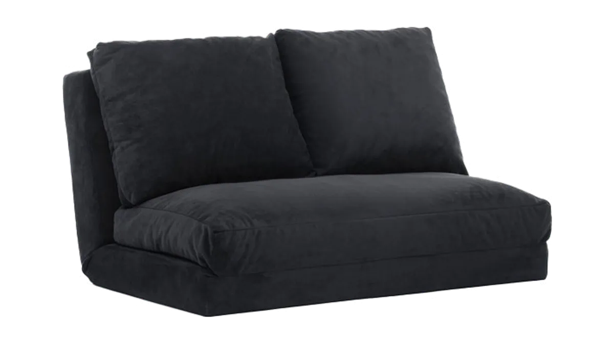 NORDVÄRK Taida 2 pers. sovesofa sort polyester stof fra Boboonline.dk, sort