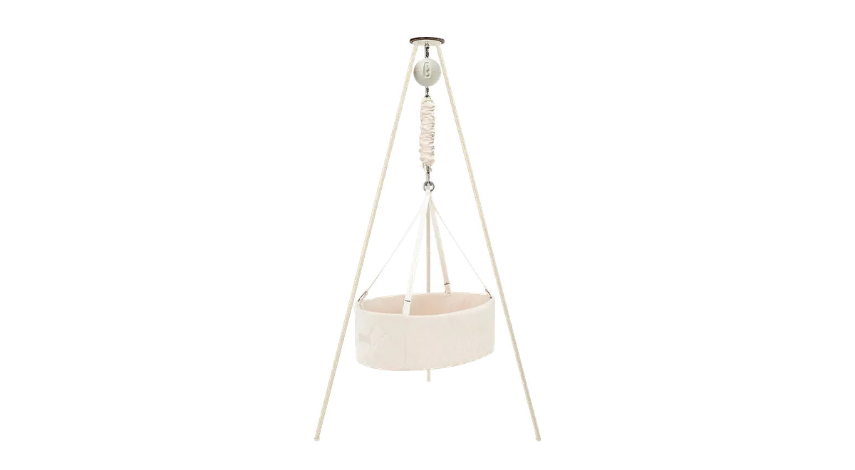 Moonboon Oval Vugge Classic Bundle Nature/Hvid fra Kids-world, beige/hvid