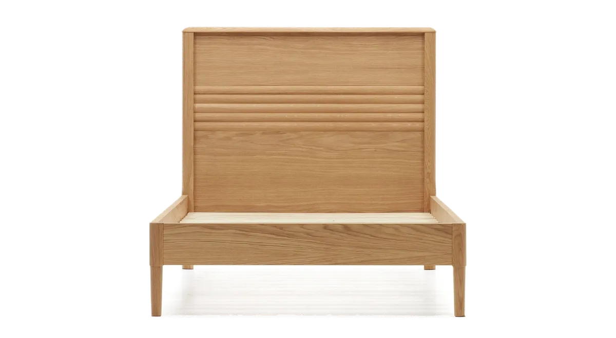 Enkeltseng Kave Home Lenon nordisk design egetræ fra Likehome.dk, natur