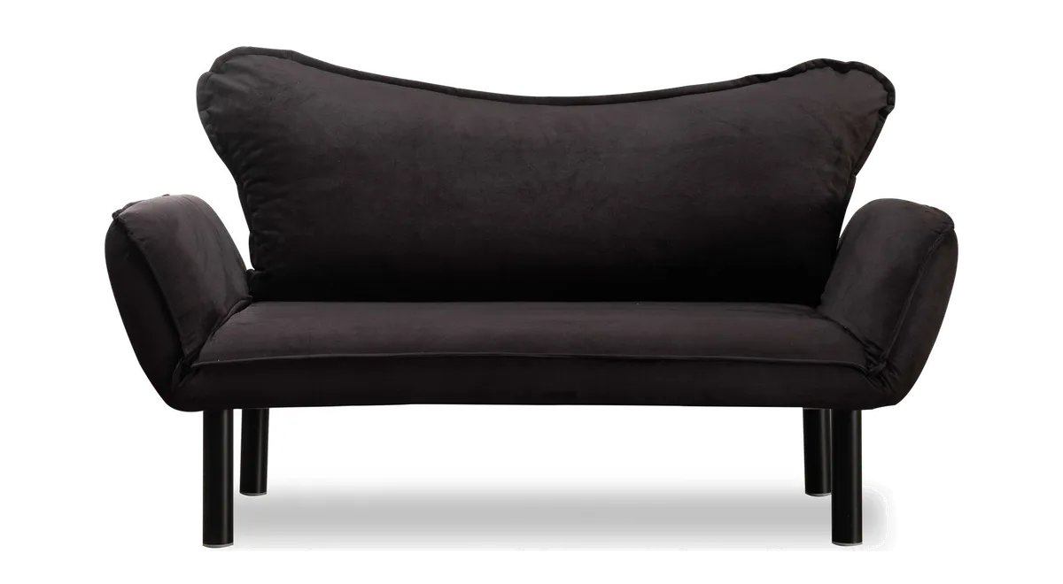 NORDVÄRK Chatto 2 pers. sofa sort stof og sort plast fra Boboonline.dk, sort