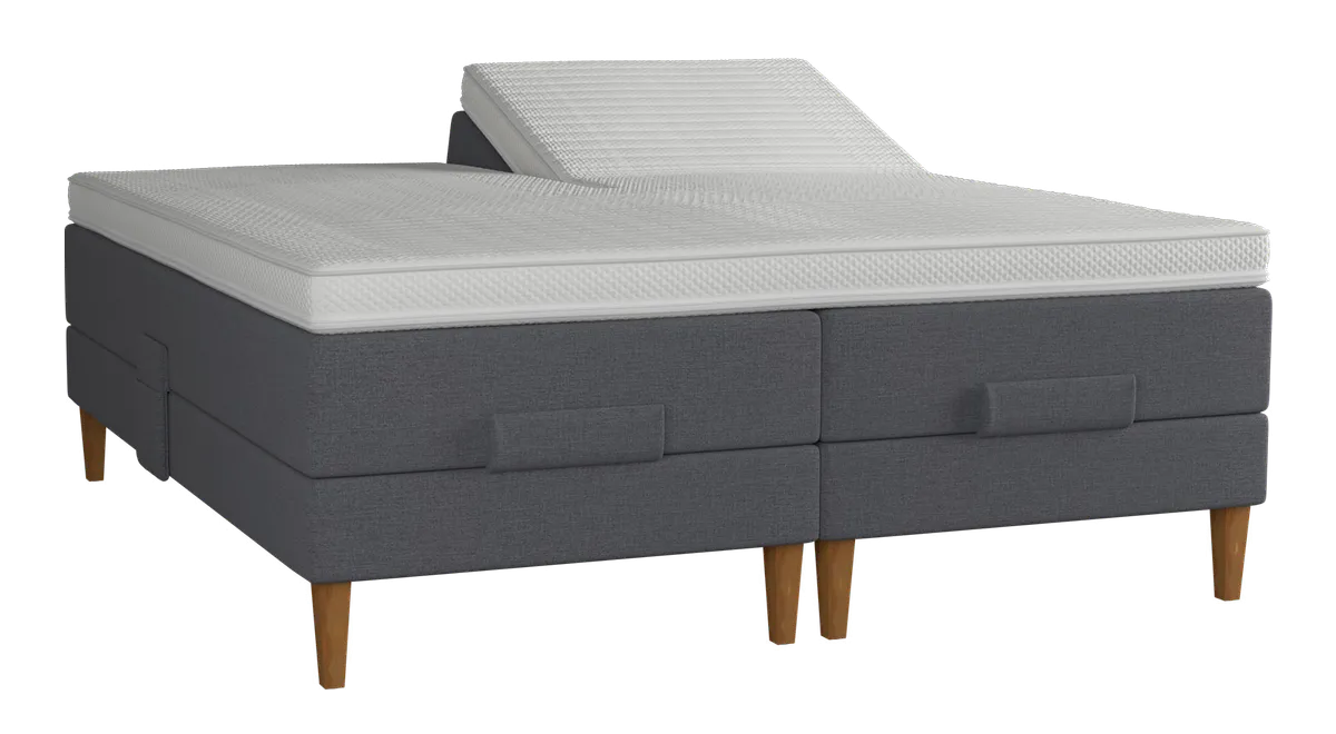 Amour Duo Comfort elevation inkl. topmadras fra Møbler.dk, blå