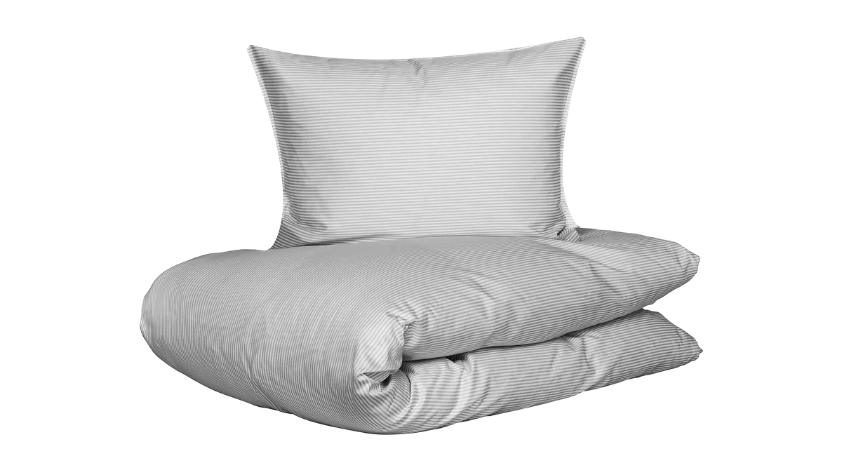 Sengesæt/dynebetræk Borås Cotton CILLE 100% bomuldssatin grå fra Likehome.dk, grå