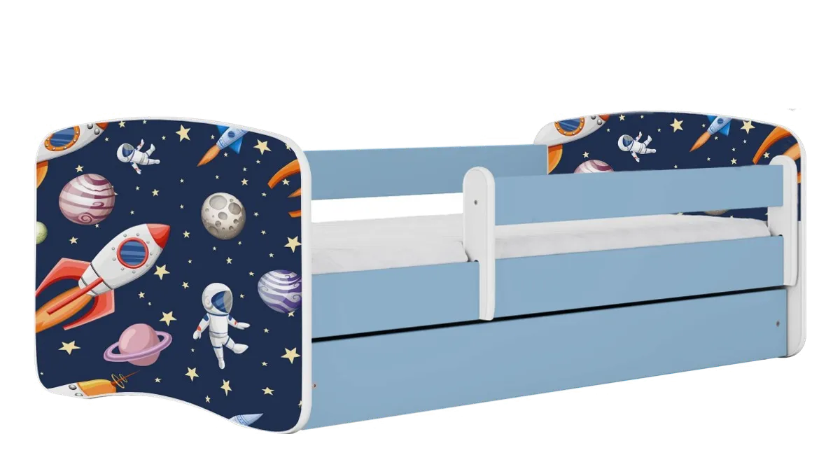 KOCOT KIDS Seng babydreams blue cosmos med skuffe og madras fra Boboonline.dk, blå
