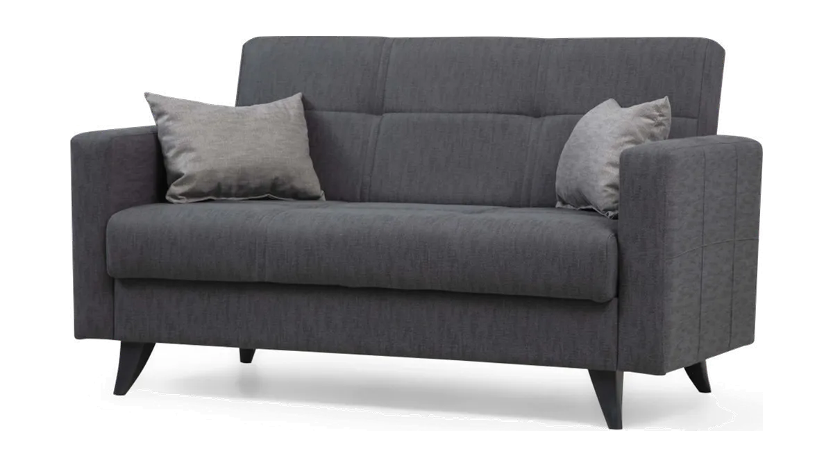 NORDVÄRK Polya 2 pers. sovesofa mørkegrå stof og plast fra Boboonline.dk, grå