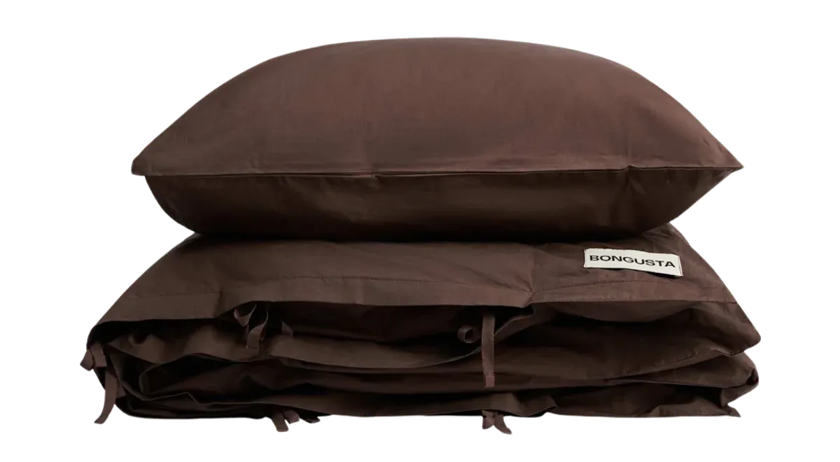 Percale sengesæt Coffee fra Bahne, brun