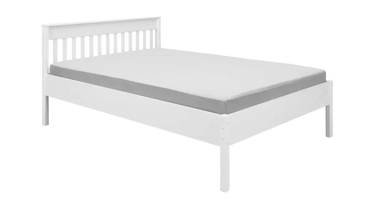 NORDIC LIVING COLLECTION Chilly Home sengeramme, m. hovedgærde og lamelbund hvid fyrretræ fra Boboonline.dk
