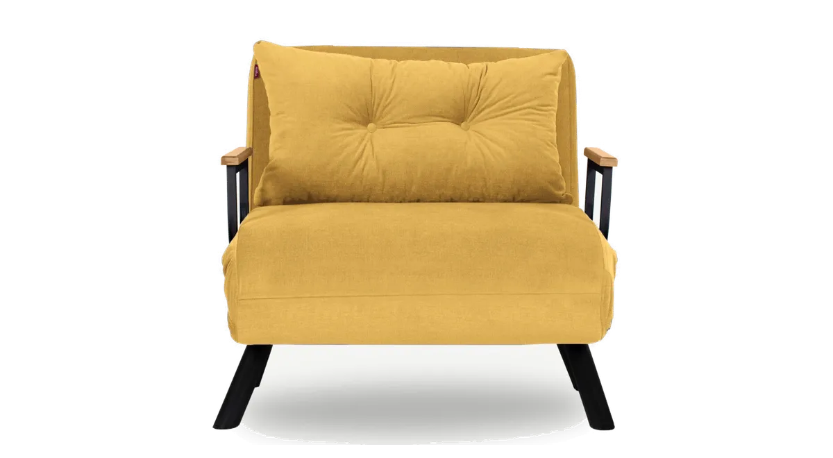NORDVÄRK Sando Single sovesofa sennep polyester og metal fra Boboonline.dk, gul
