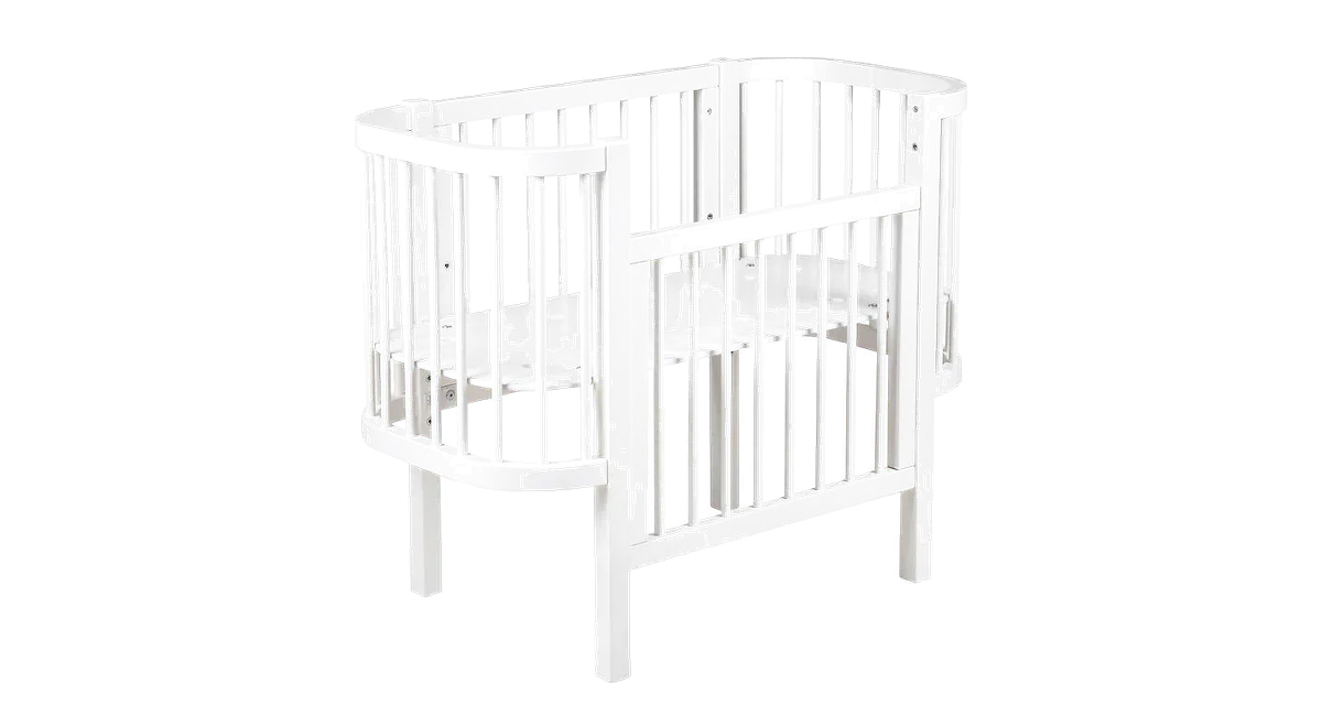Sebra Bedside Crib Classic White fra Kids-world, hvid