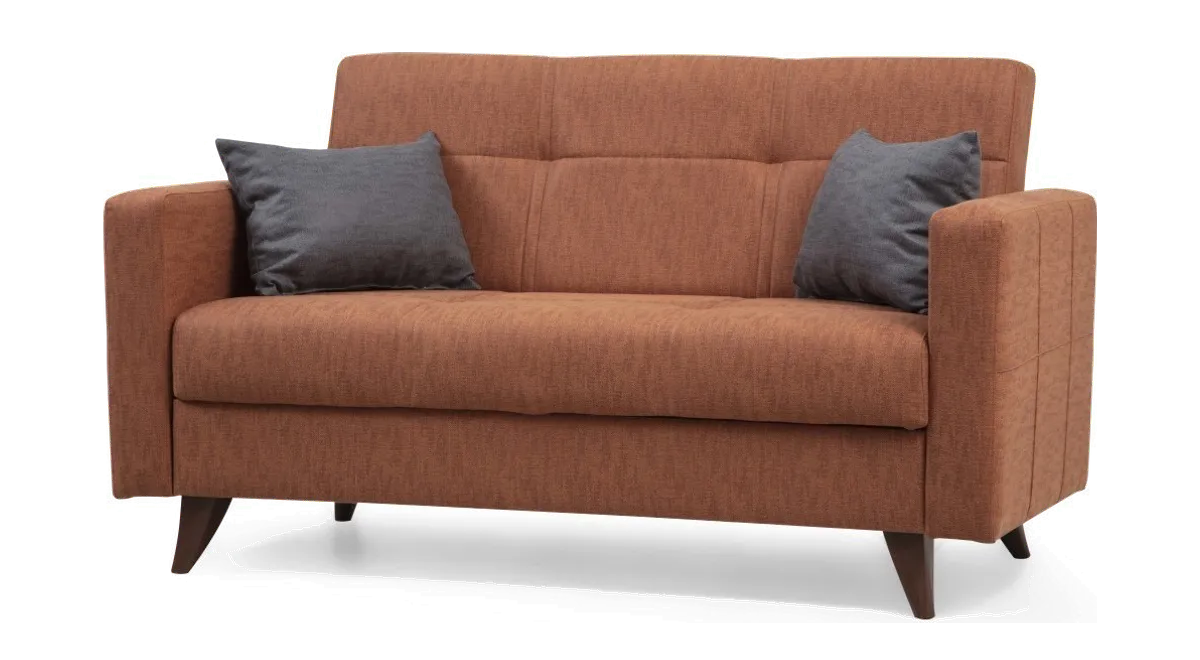 NORDVÄRK Polya 2 pers. sovesofa fliserød stof og plast fra Boboonline.dk, rød