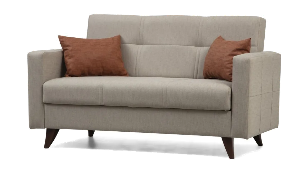 NORDVÄRK Polya 2 pers. sovesofa beige stof og plast fra Boboonline.dk, beige