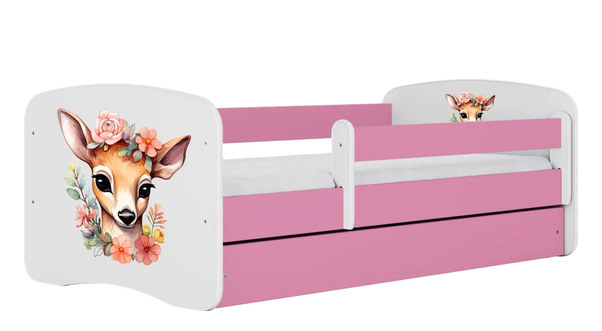 KOCOT KIDS Seng babydreams pink bambi uden skuffe med madras fra Boboonline.dk, pink