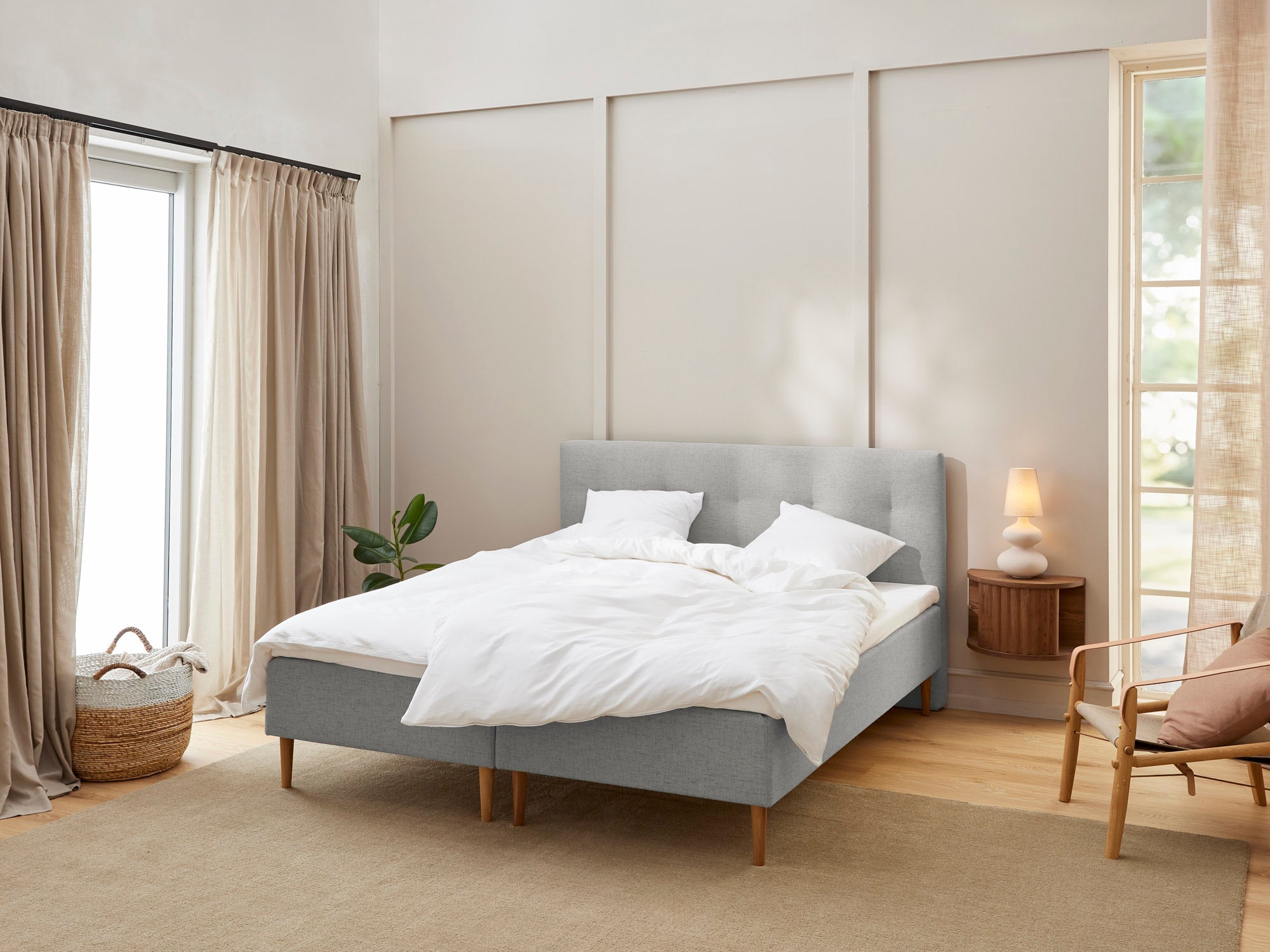 Køb Fabrikkens – Komfort | Boxmadras (Lysegrå) 180×200 cm.