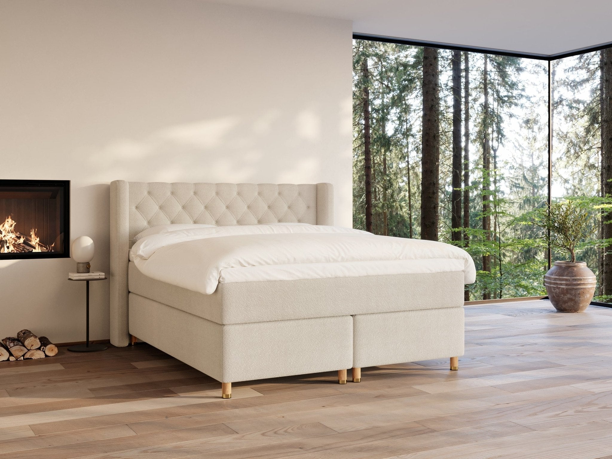 Køb Eira | 180×200 | Bouclé cream